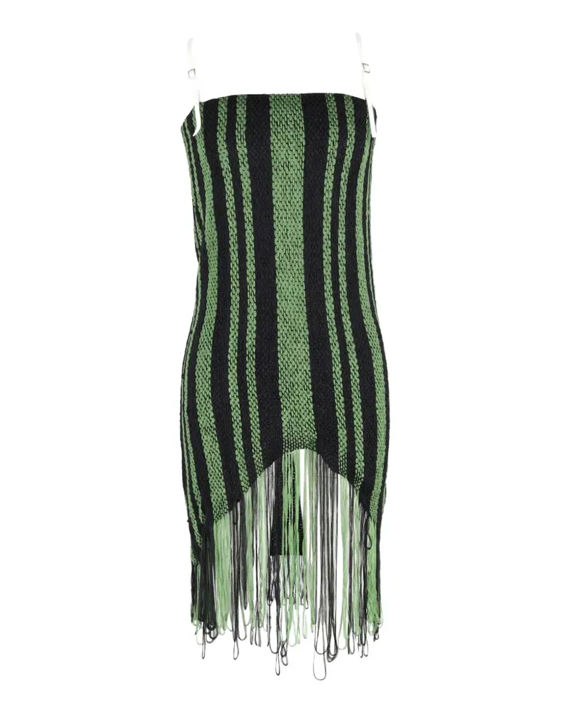 J.W.Anderson Gestricktes Kleid mit Fransen - Schwarz Schwarz