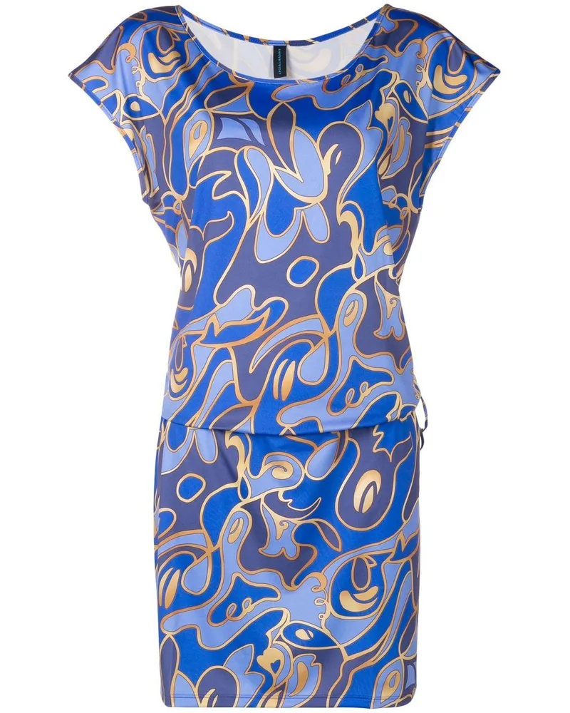 Lygia & Nanny Kleid mit grafischem Print - Blau Blau