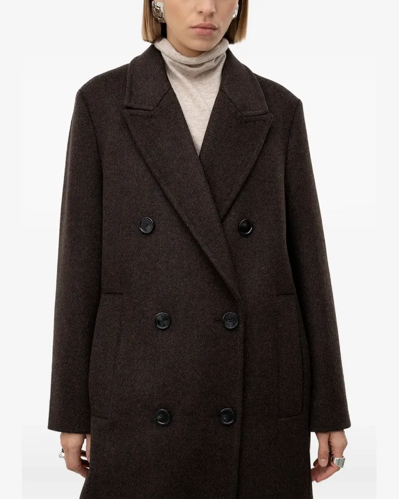 HUGO BOSS double-breasted coat - Braun Braun