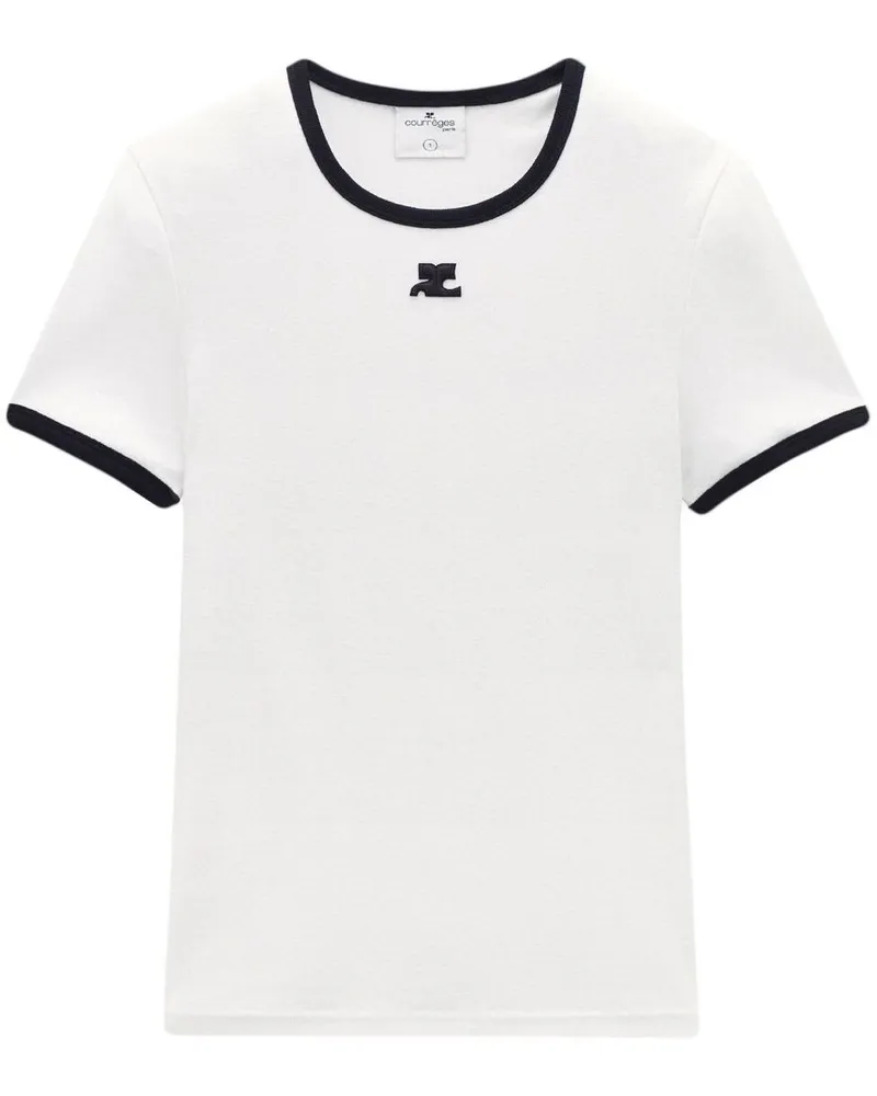 Courrèges Bumpy T-Shirt - Weiß Weiß
