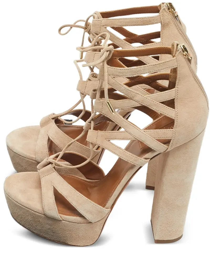 Aquazzura suede sandals - Nude Nude