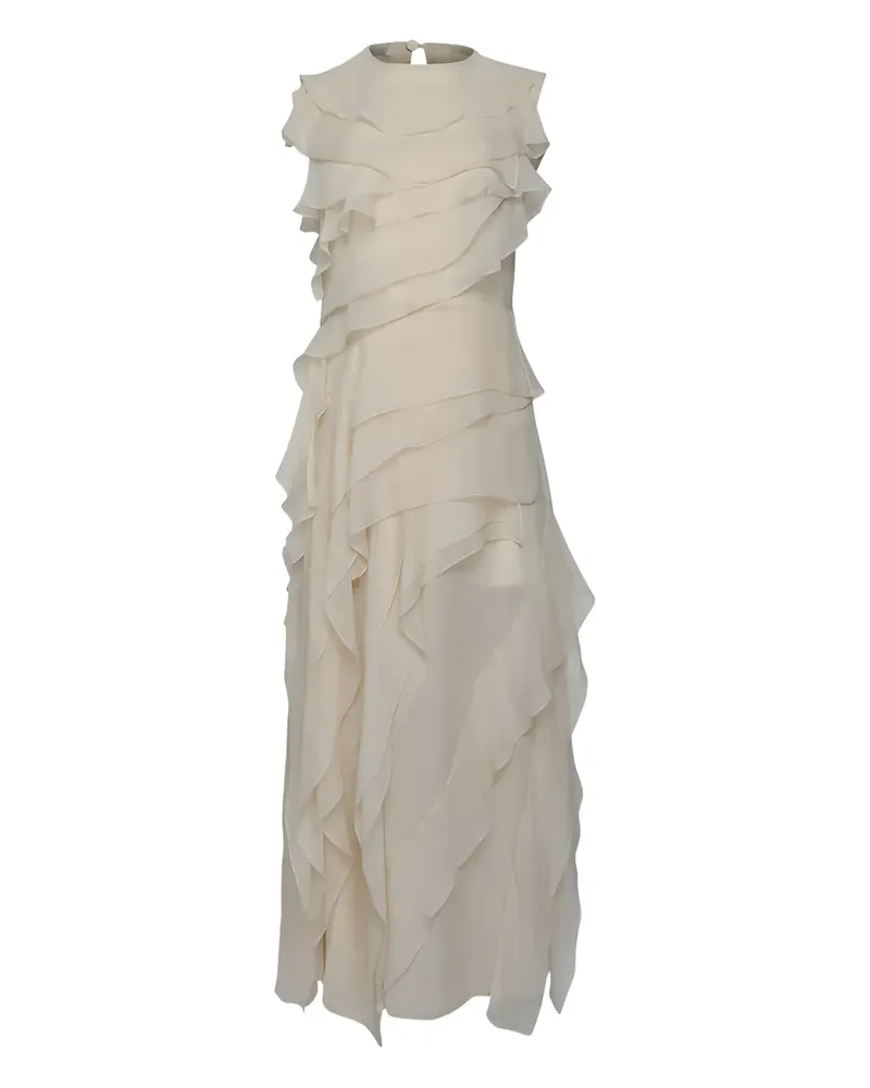 Altuzarra Gigi ruffled gown midi dress - Nude Nude