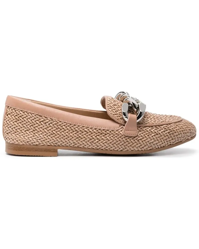 Casadei Gewebte Loafer - Nude Nude