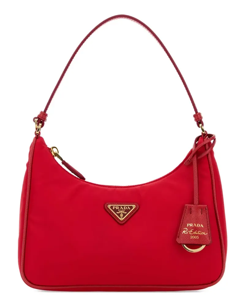 Prada mini Re-Edition 2005 logo tote bag - Rot Rot