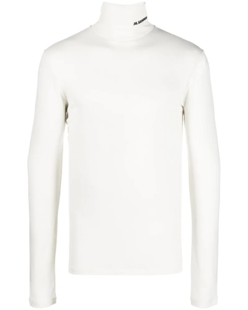 Jil Sander Rollkragenpullover mit Logo-Print - Nude Nude