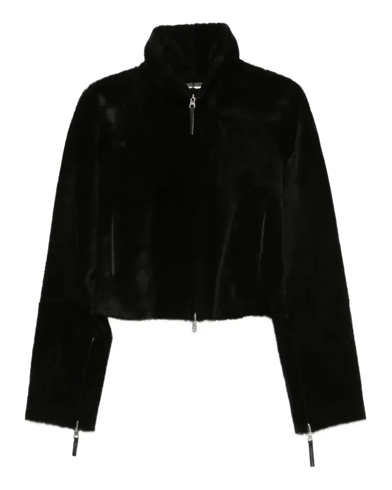 UTZON Wendbare Jacke mit Reißverschluss - Schwarz Schwarz