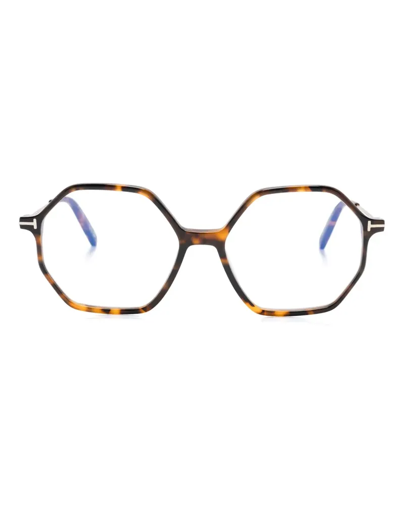 Tom Ford Brille mit geometrischem Gestell - Braun Braun