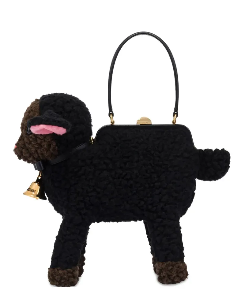 Moschino Clutch mit Schafmotiv - Schwarz Schwarz
