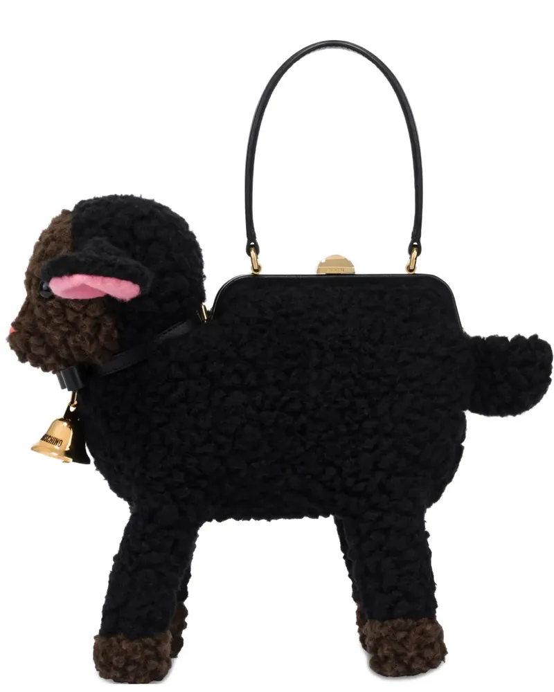 Moschino Clutch mit Schafmotiv - Schwarz Schwarz