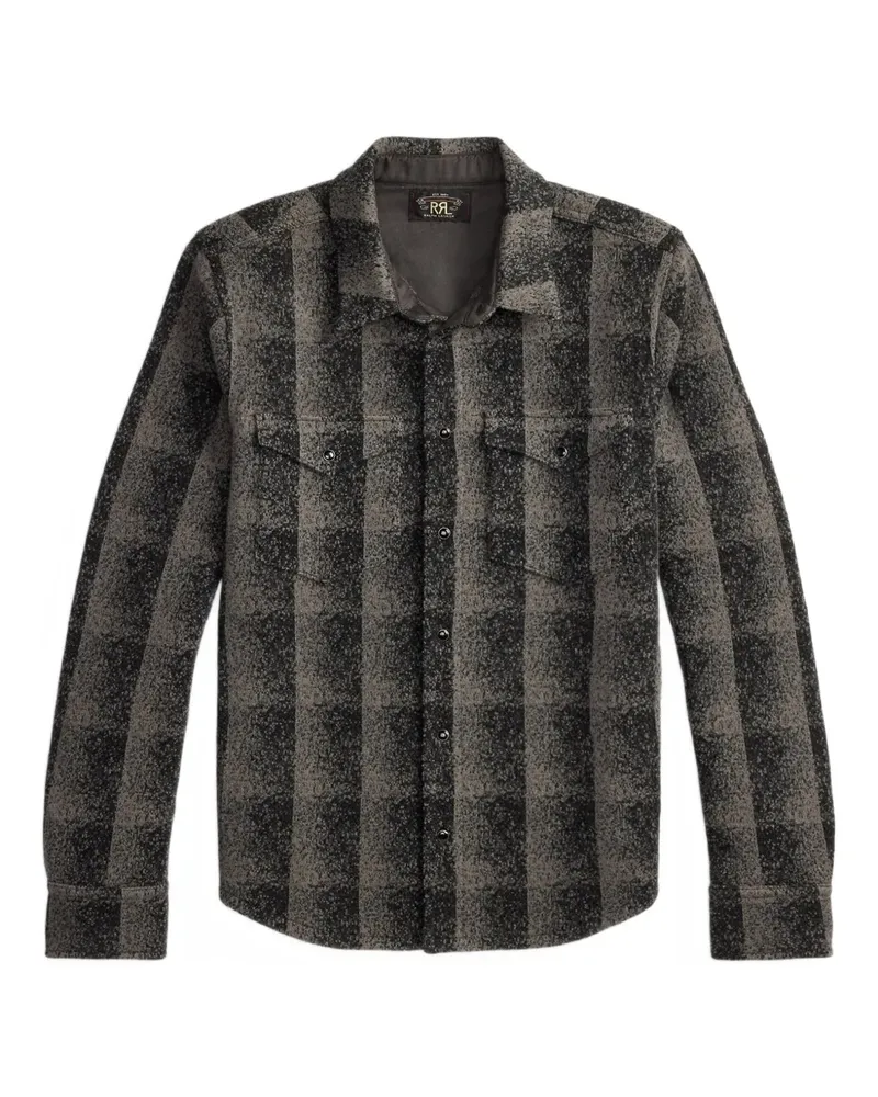 Ralph Lauren Karierte Hemdjacke aus Wolle - Schwarz Schwarz