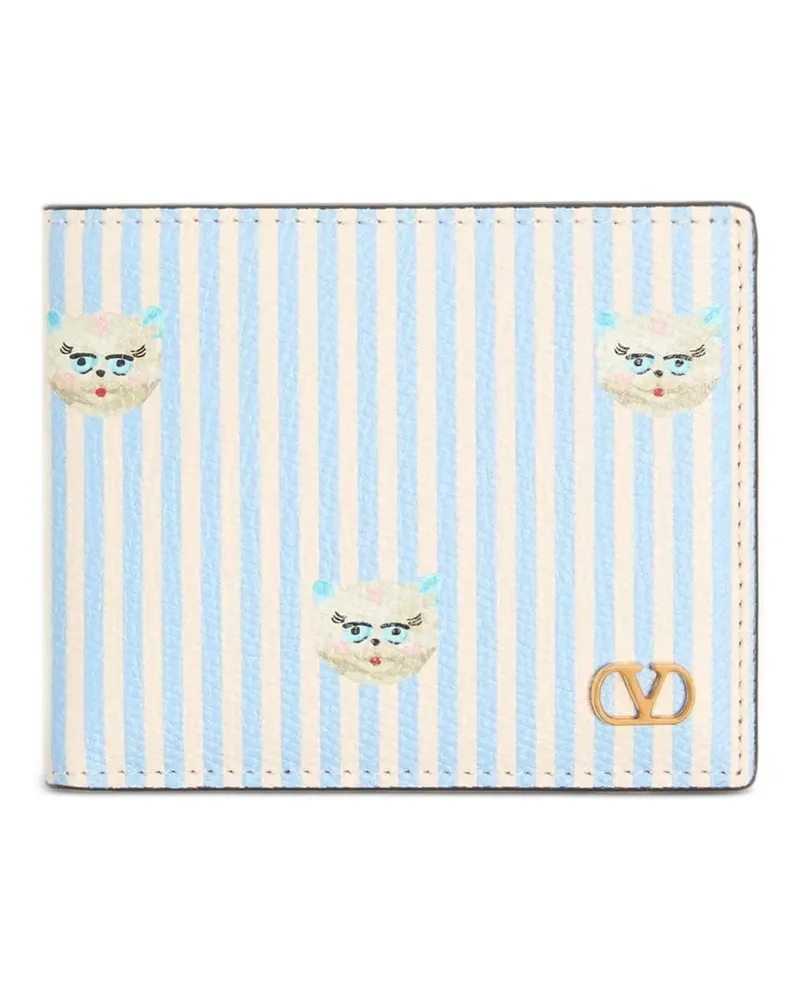 Valentino Garavani VLogo Signature Le Chat De La Maison Portemonnaie mit Print - Blau Blau