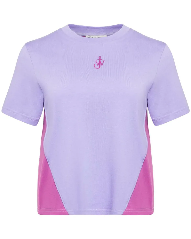 J.W.Anderson T-Shirt in Colour-Block-Optik - Violett Violett
