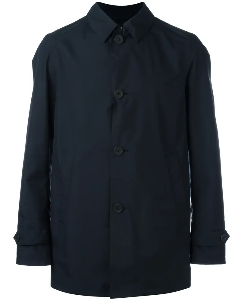 Herno Mantel mit Knopfleiste - Blau Blau