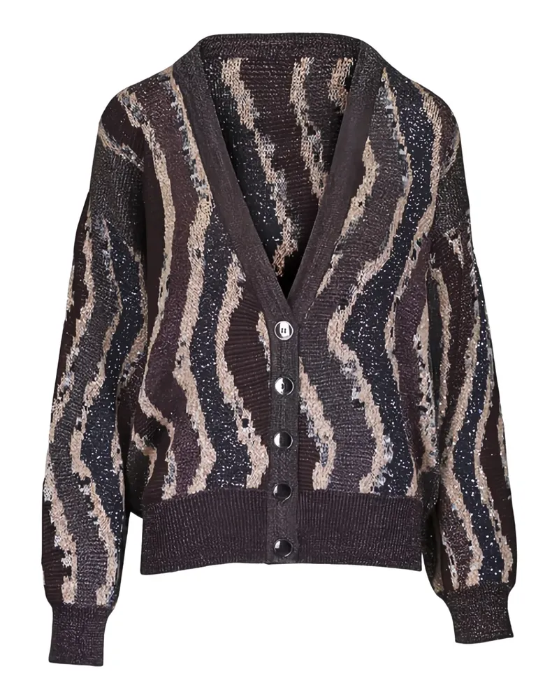 Missoni wave pattern knit cardigan - Braun Braun