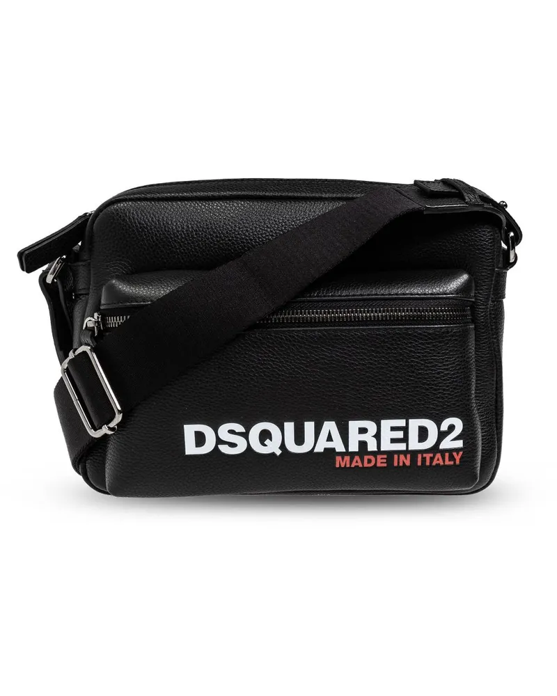 Dsquared2 Umhängetasche mit Logo-Print - Schwarz Schwarz