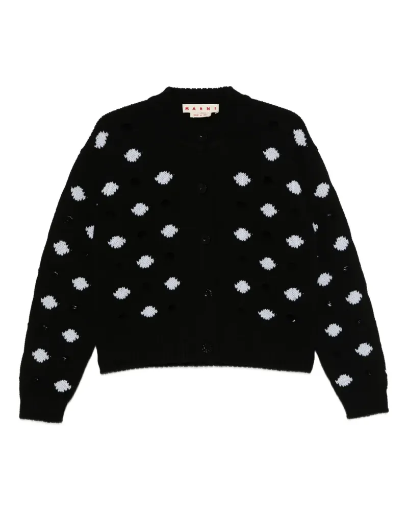 Marni open-work spot cardigan - Schwarz Schwarz