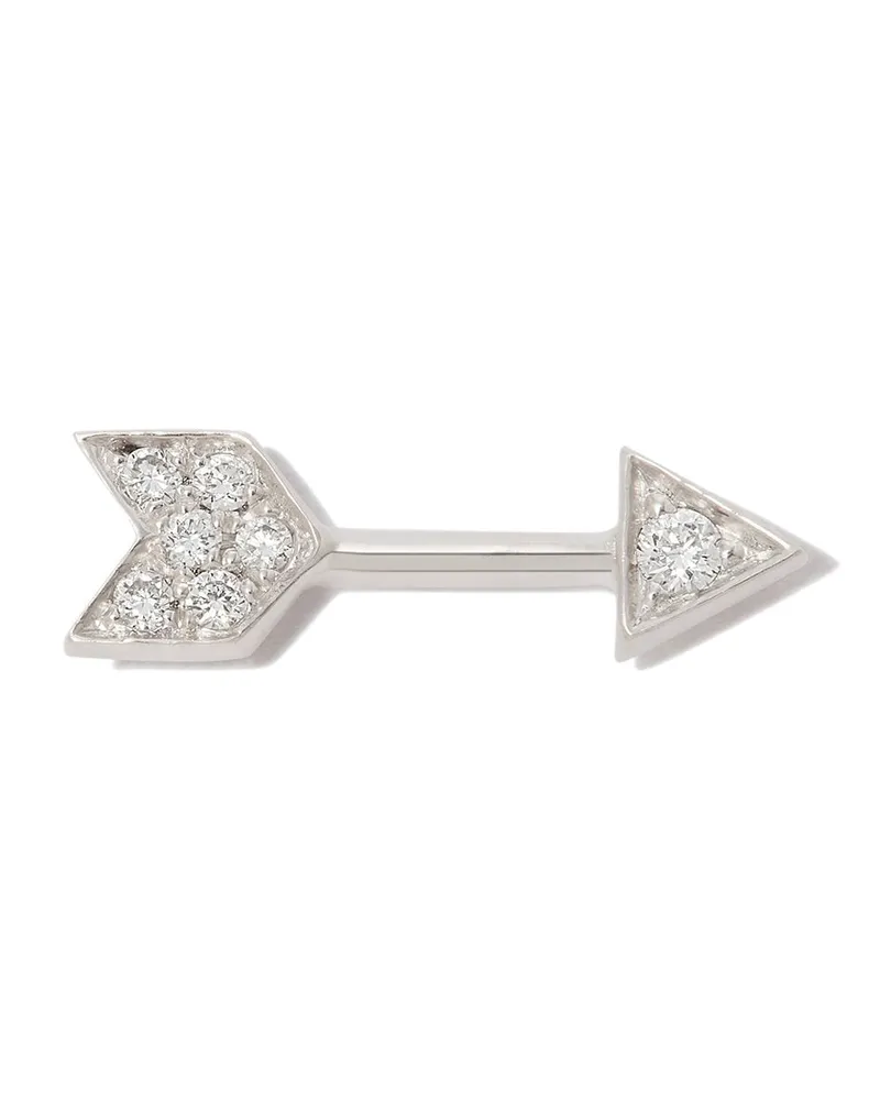 Maria Tash 18kt Arrow Weißgoldohrstecker - Silber Silber