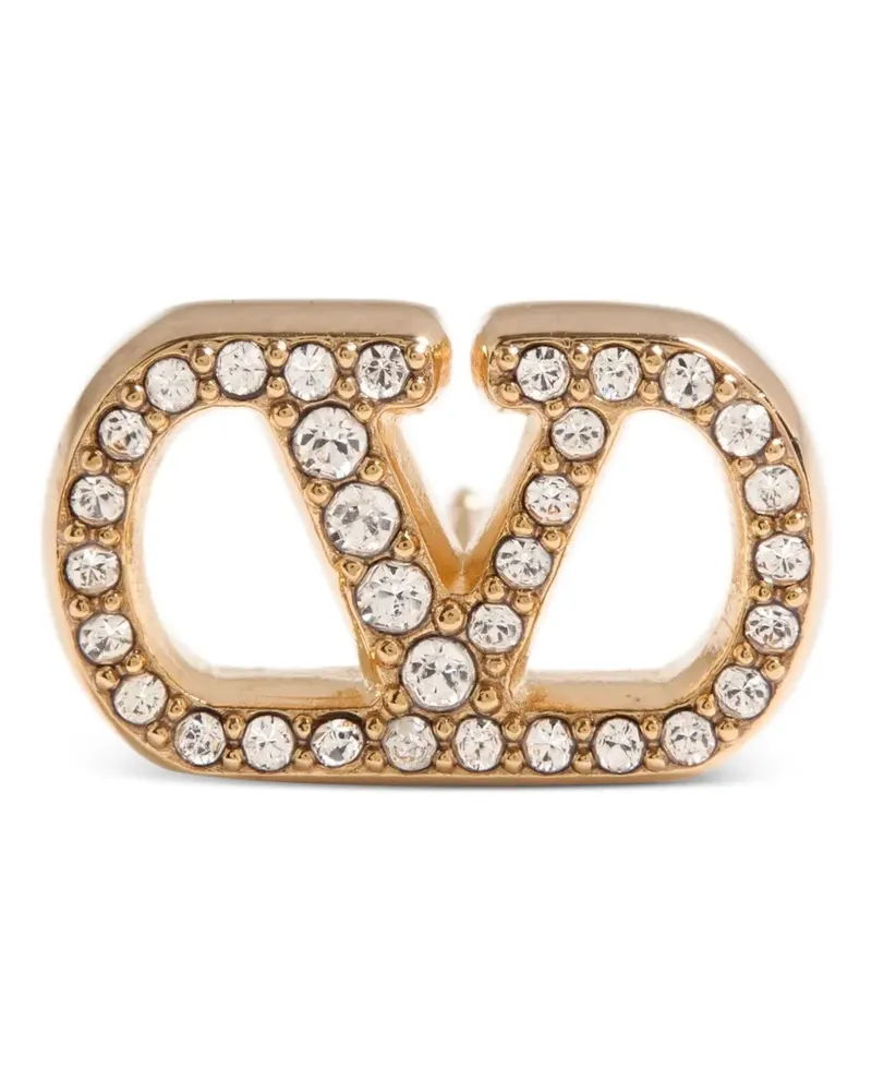 Valentino Garavani VLogo Signature earrings in metal and Swarovski® crystals - Gold Gold