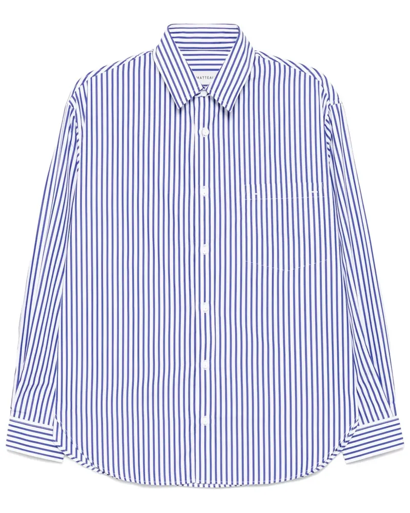 Matteau Gestreiftes Hemd - Blau Blau