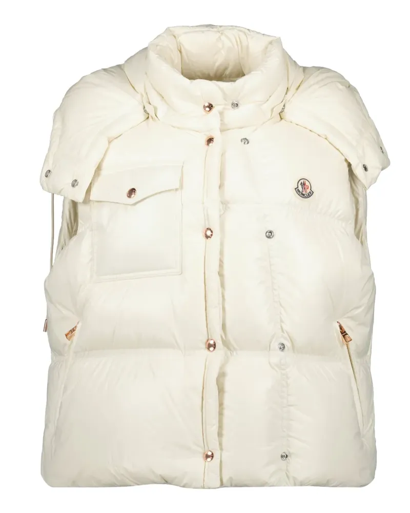 Moncler Gesteppte Kapuzenweste - Weiß Weiß