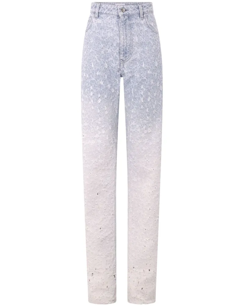 Paco Rabanne Gerade Distressed-Jeans mit Ombré-Effekt - Blau Blau