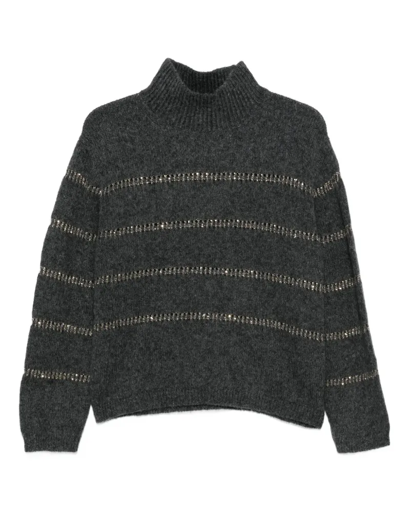 Luisa Cerano Verzierter Rollkragenpullover - Grau Grau