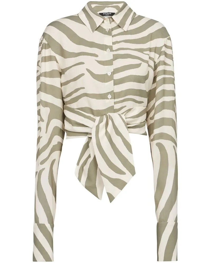Balmain Hemd mit Animal-Print - Nude Nude