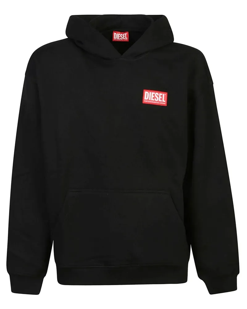 Diesel S-Boxt-Hood-Lab Hoodie - Schwarz Schwarz
