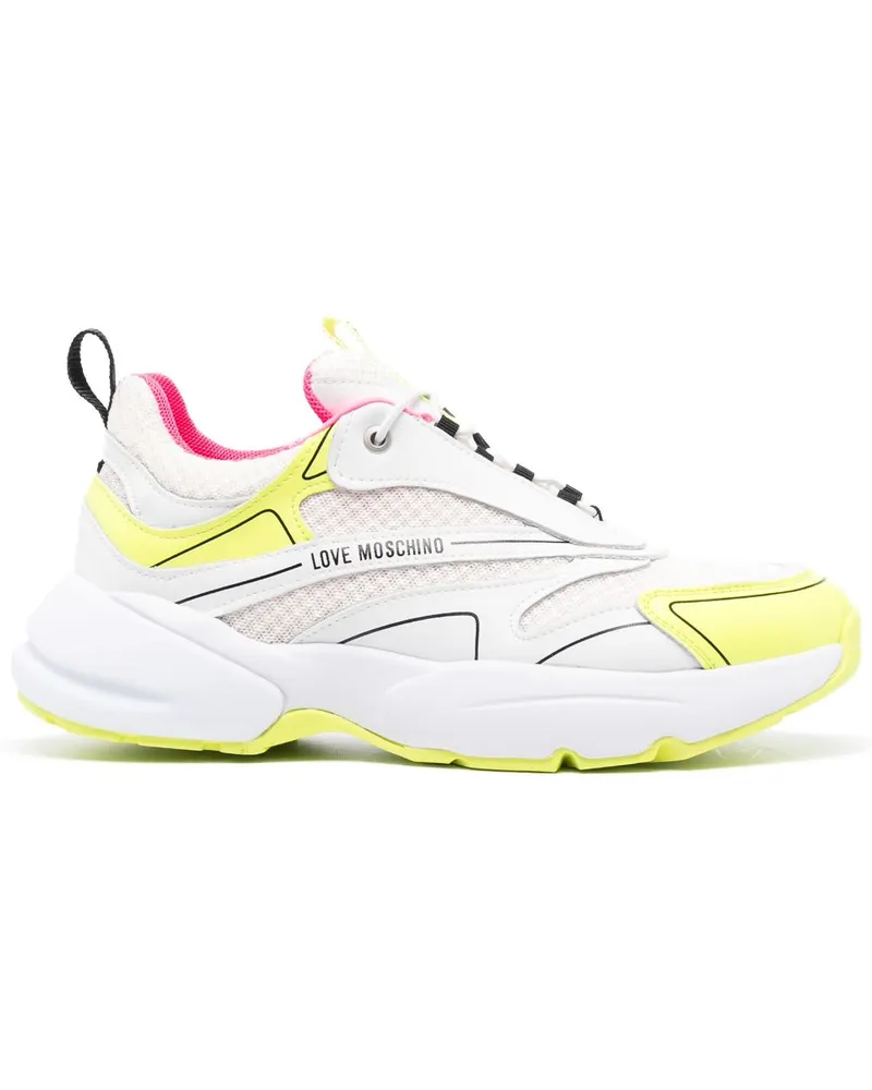 Moschino Sneakers mit Logo-Print - Weiß Weiß