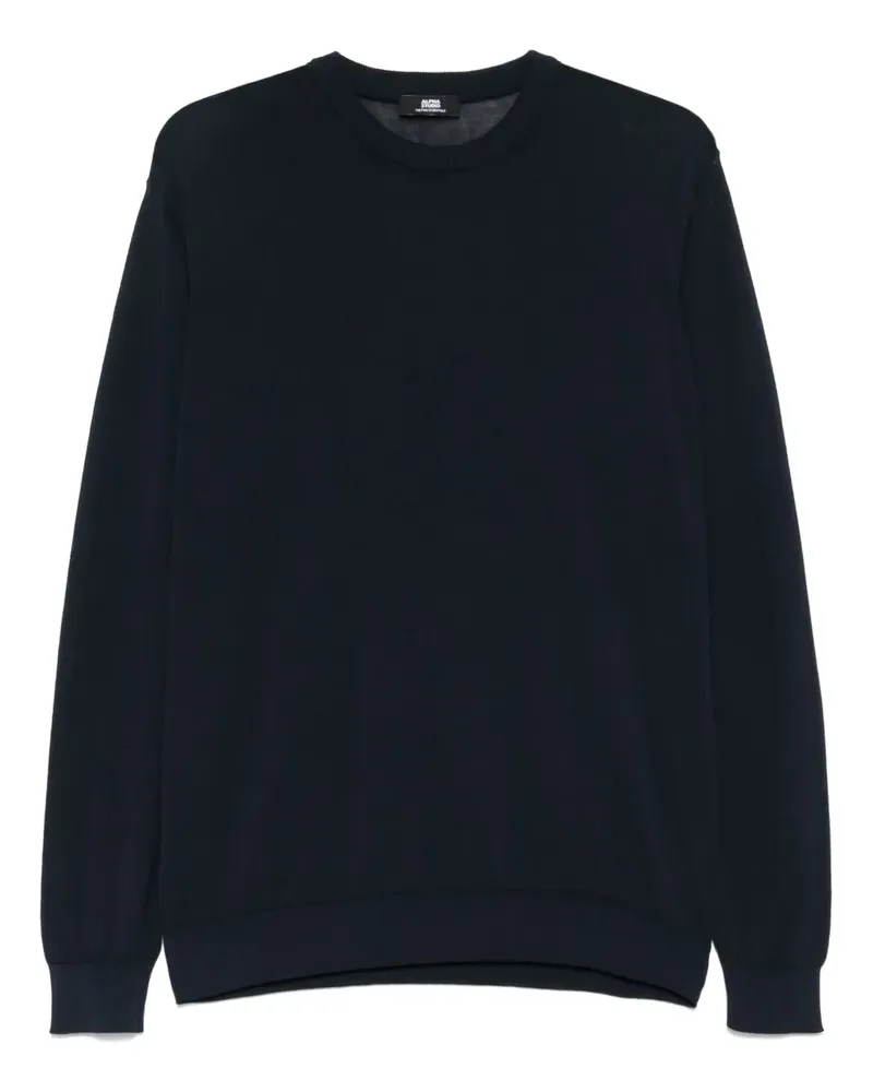 Alpha Studio Pullover aus Baumwolle - Blau Blau