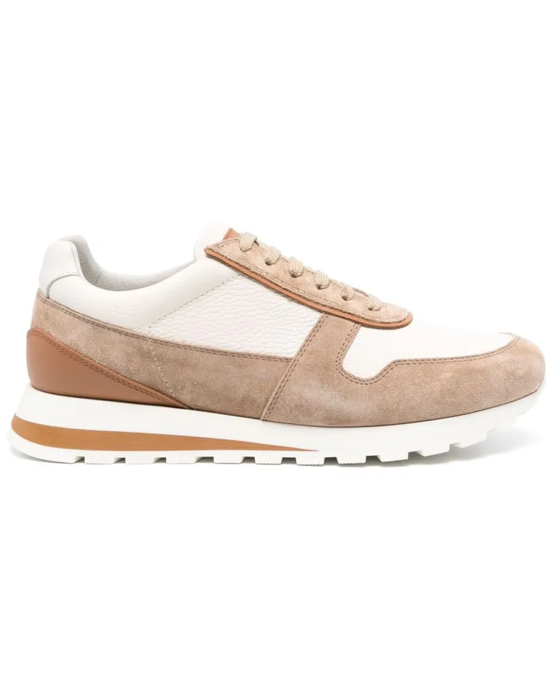 Brunello Cucinelli Sneakers mit Kontrasteinsatz - Nude Nude