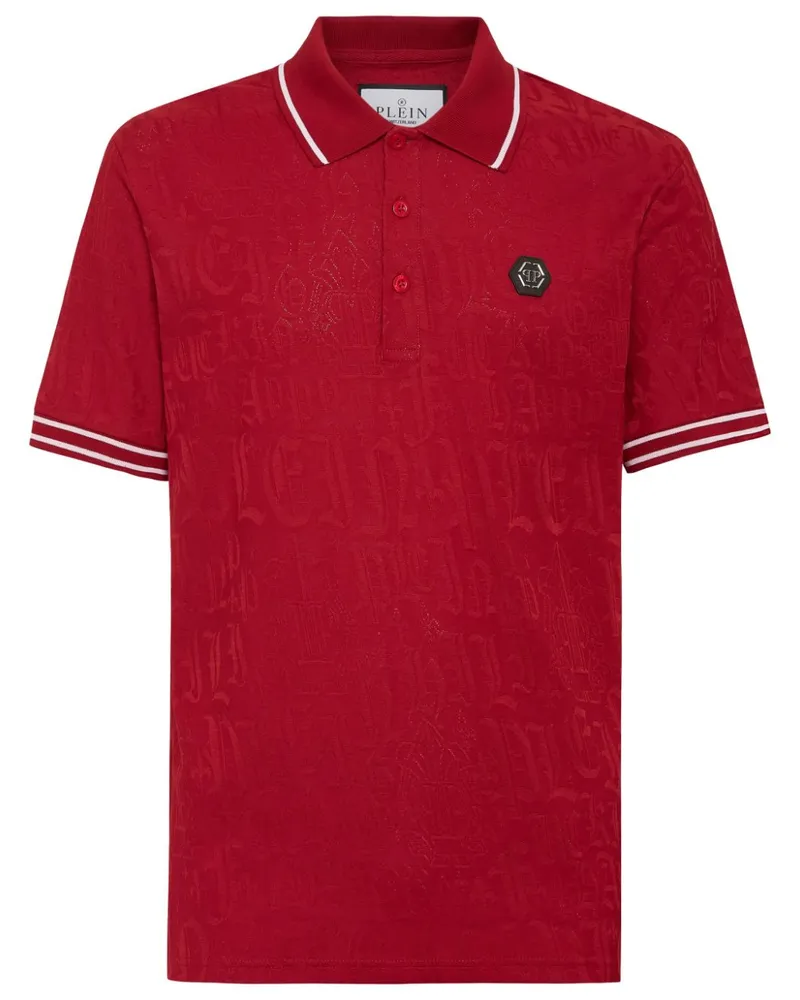 Philipp Plein Poloshirt mit Jacquard-Monogramm - Rot Rot