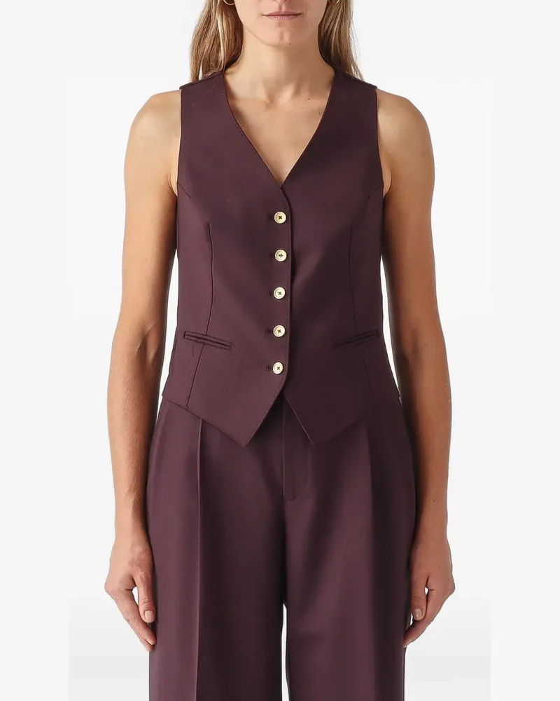 Tagliatore Gracie button-up waistcoat - Rot Rot