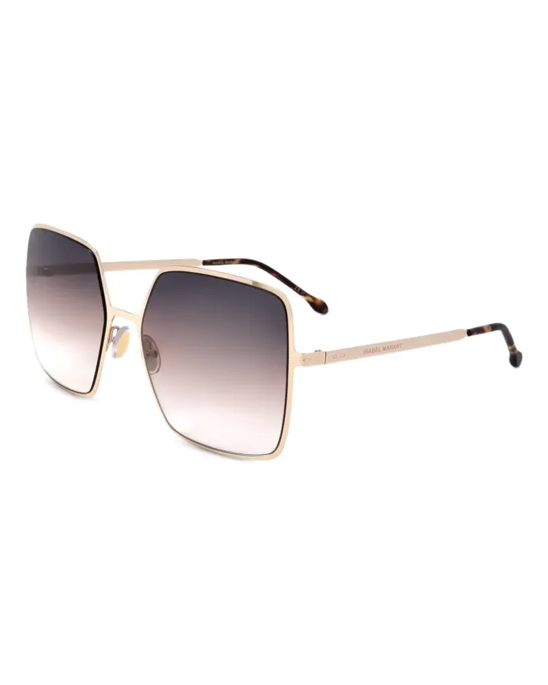 Isabel Marant Sonnenbrille mit eckigem Gestell - Gold Gold
