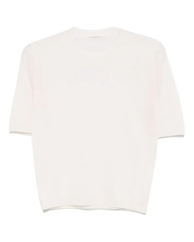 Zanone Fein gestricktes T-Shirt - Nude Nude