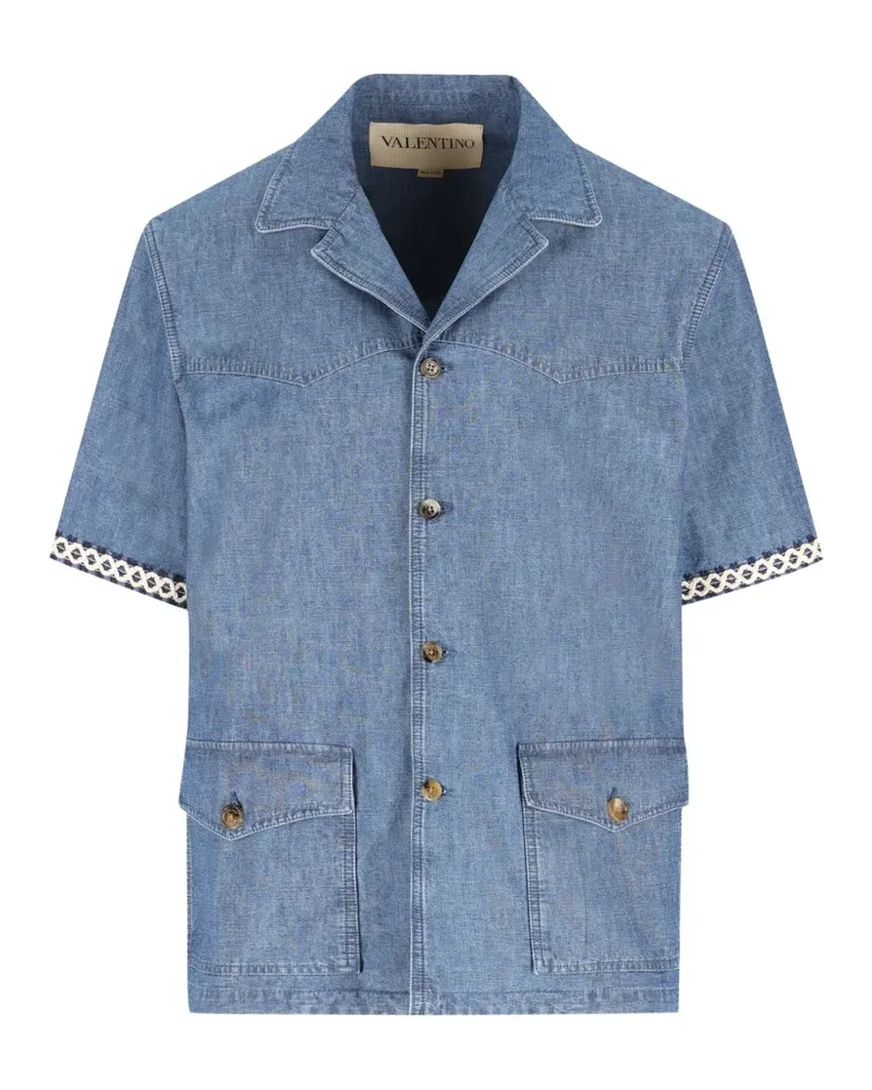 Valentino Garavani Bowlinghemd aus Denim - Blau Blau