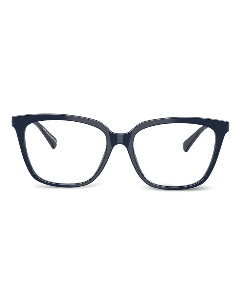 Emporio Armani logo detail frame glasses - Blau Blau