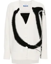 OFF-WHITE Ow Maxi Logo Cardigan Weiß