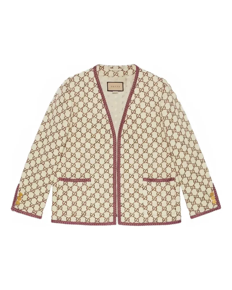 Gucci Tweed-Jacke mit GG - Nude Nude