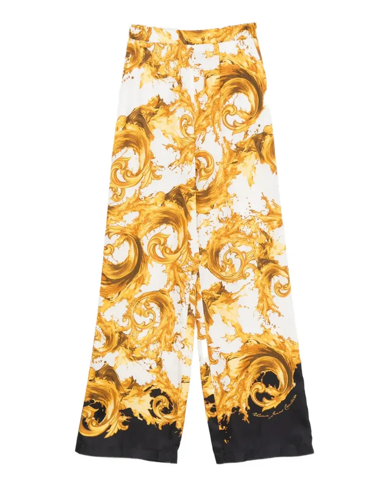 Versace Jeans barocco-print wide-leg trousers - Weiß Weiß