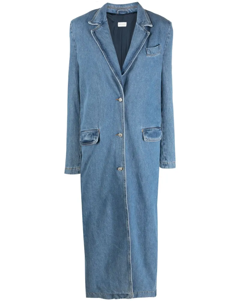 Magda Butrym Einreihiger Jeansmantel - Blau Blau
