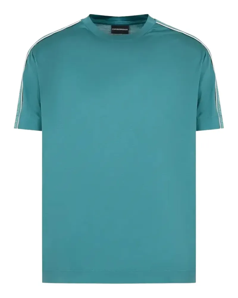 Emporio Armani T-Shirt mit Schulterstreifen - Blau Blau
