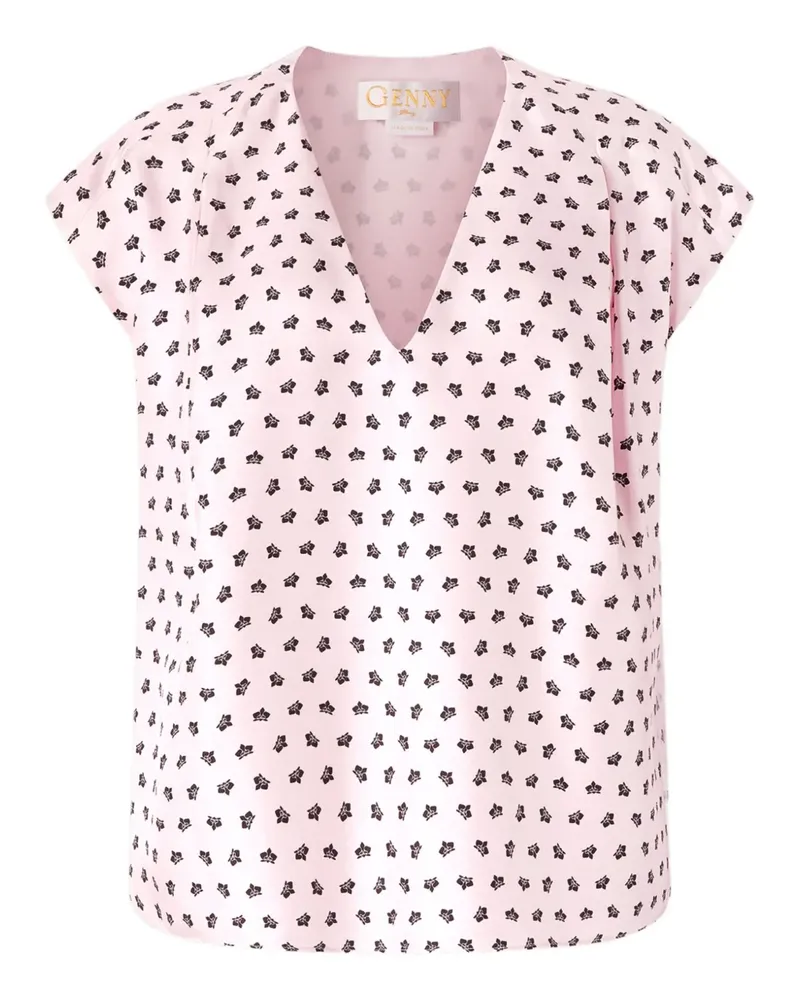 Genny Oberteil mit Blumen-Print - Rosa Rosa