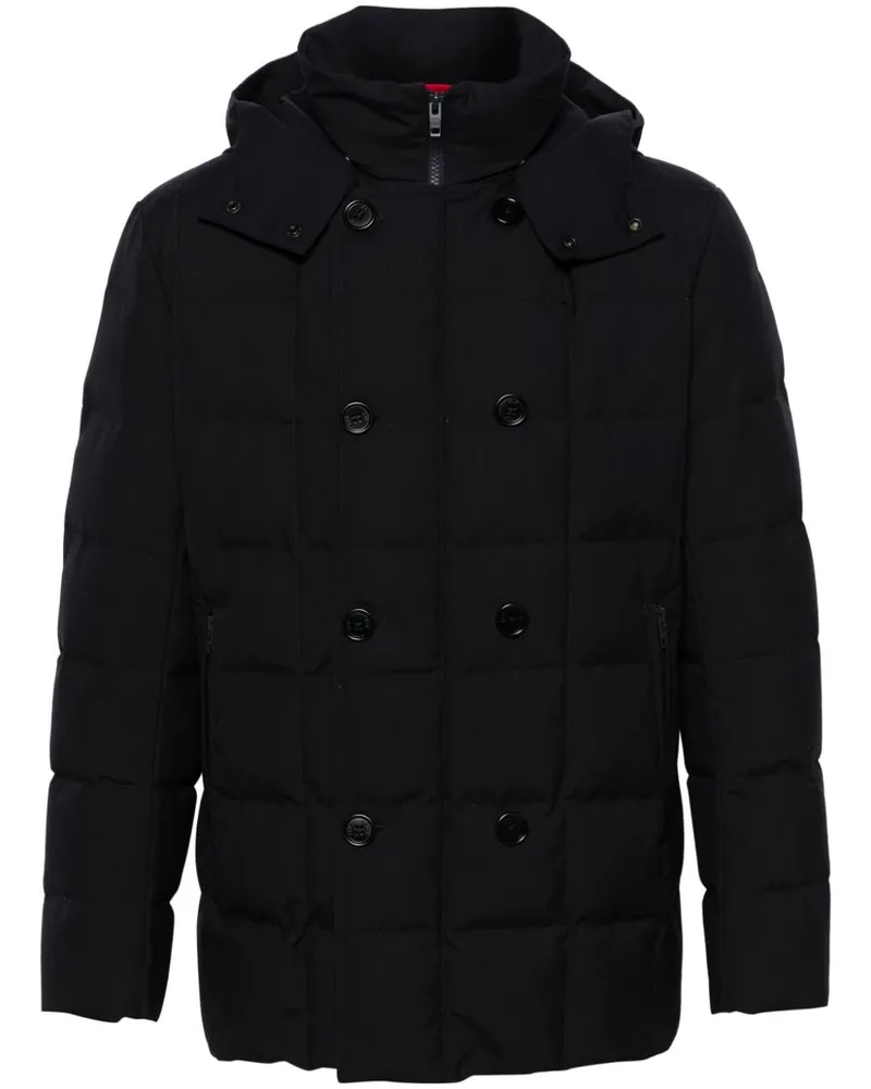 Fay Gefütterte Kapuzenjacke - Blau Blau