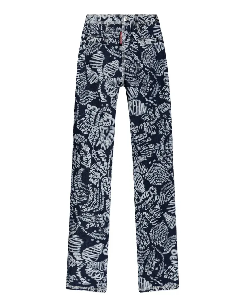 Dsquared2 printed trousers - Blau Blau