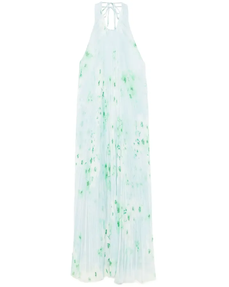 Pinko Maxikleid mit Blumen-Print - Blau Blau