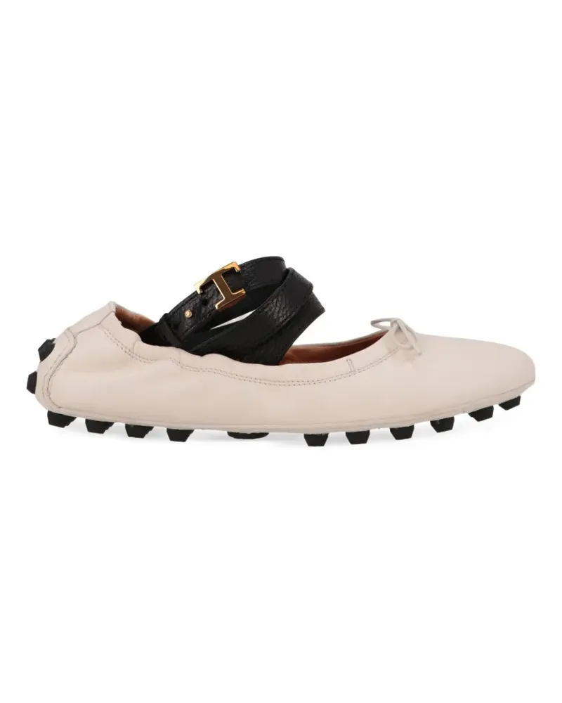 TOD'S T Timeless Gommino Ballerinas - Nude Nude