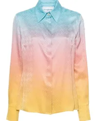 Casablanca Paris Pastel Gradient Seidenhemd Blau