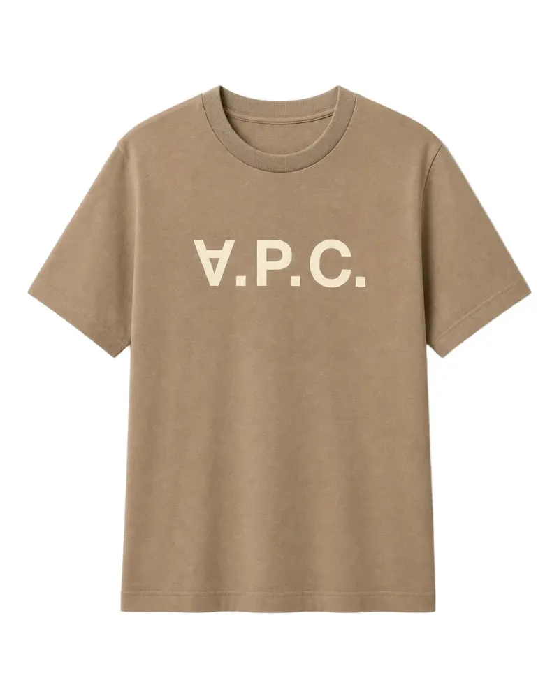 A.P.C. T-Shirt mit VPC-Logo - Nude Nude