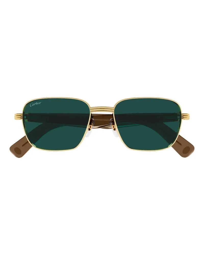 Cartier rectangle-frame sunglasses - Gold Gold